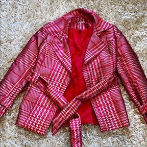 White House Black Market Pink Coat Sz MD